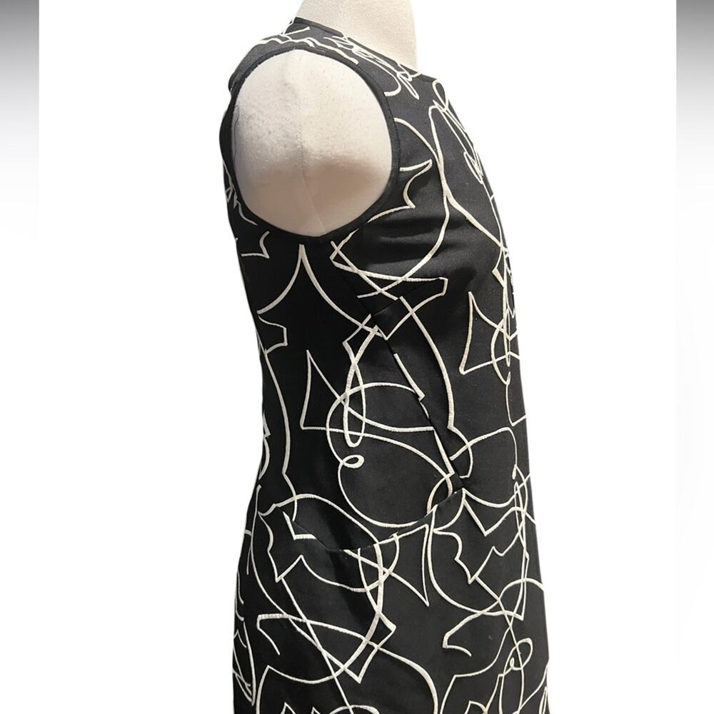 Zero + Maria Cornejo long vest in a black and white abstract print Size 4 NWT - Picture 4 of 9